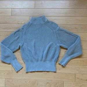 American Apparel Light Blue Cowl Neck Sweater